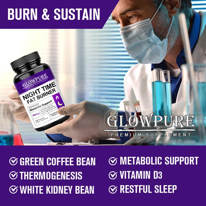 Powerful Natural Night time Fat Burning and Cellulite Weight Loss Pills for Lean Physique Detoxification Promotes Metabolism